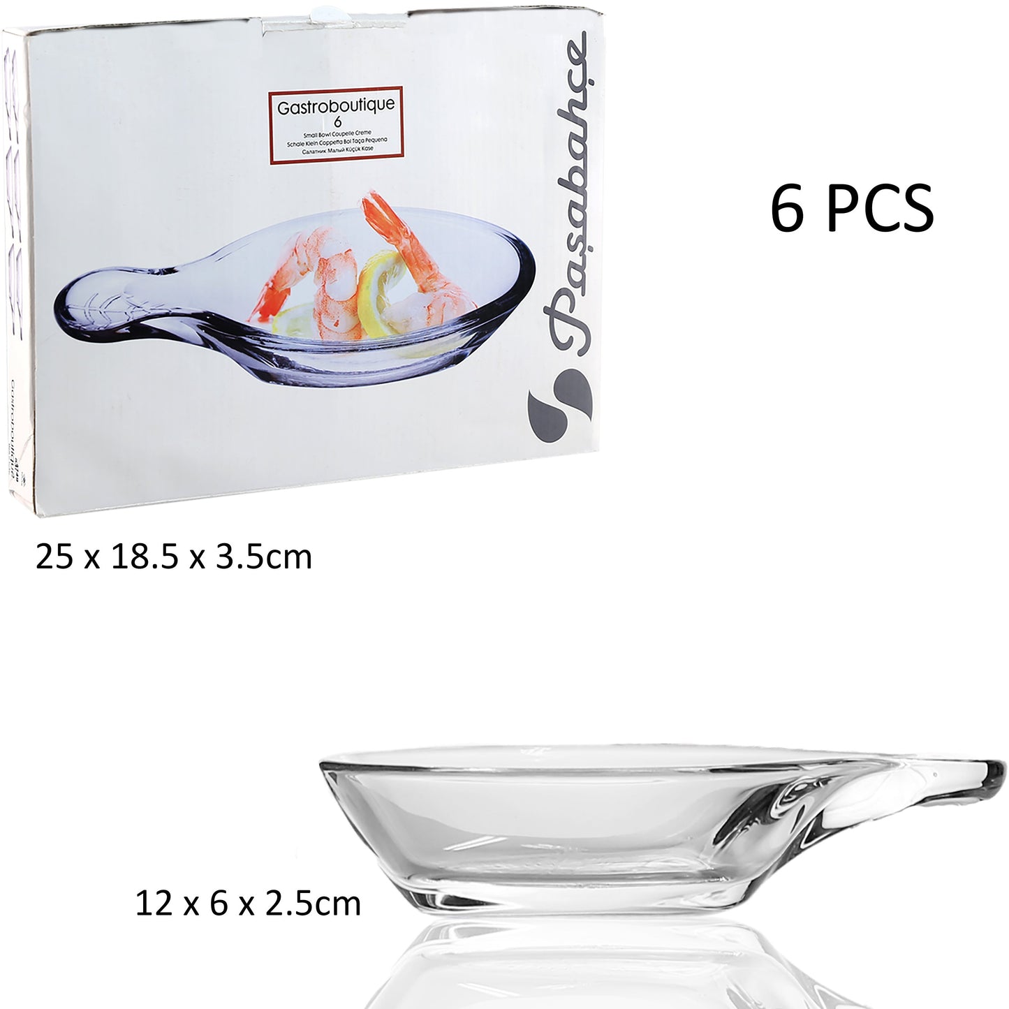 Set Of 6 Glass Serving Dishes