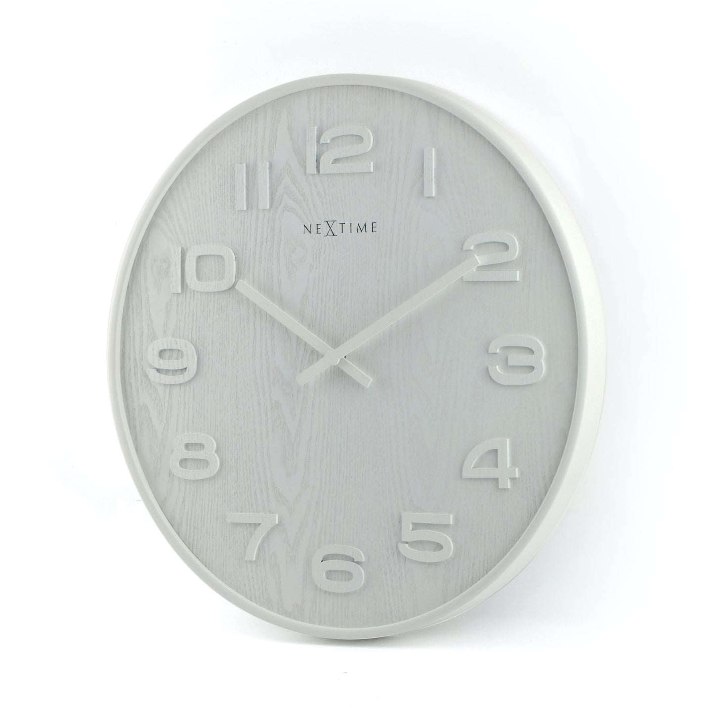 NeXtime - Wall clock – 52.8 x 3 cm - Wood - White - 'Wood Wood Big'