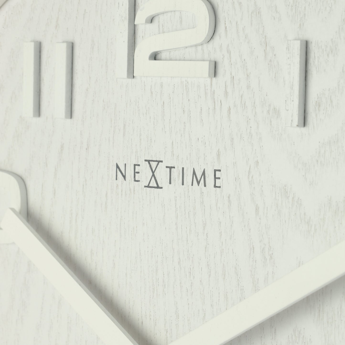 NeXtime - Wall clock – 35 cm - Wood - White - 'Wood Wood Medium'