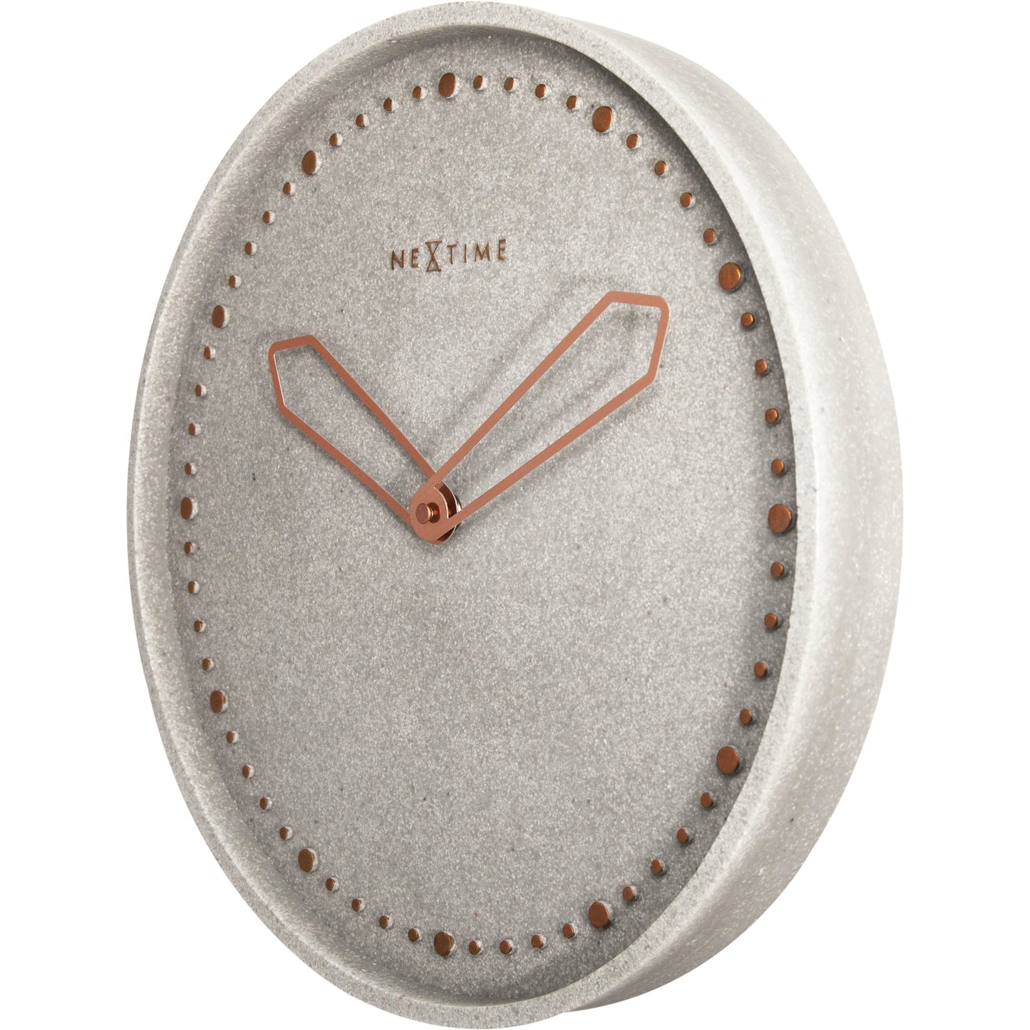 NeXtime - Wall clock - Ø 35 cm - Polyresin – Grey - 'Cross'