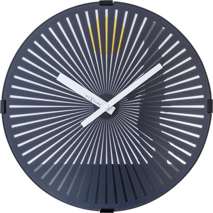NeXtime - Wall clock- Ø 30 cm – Plastic – Motion clock-  Black – 'Walking Man'
