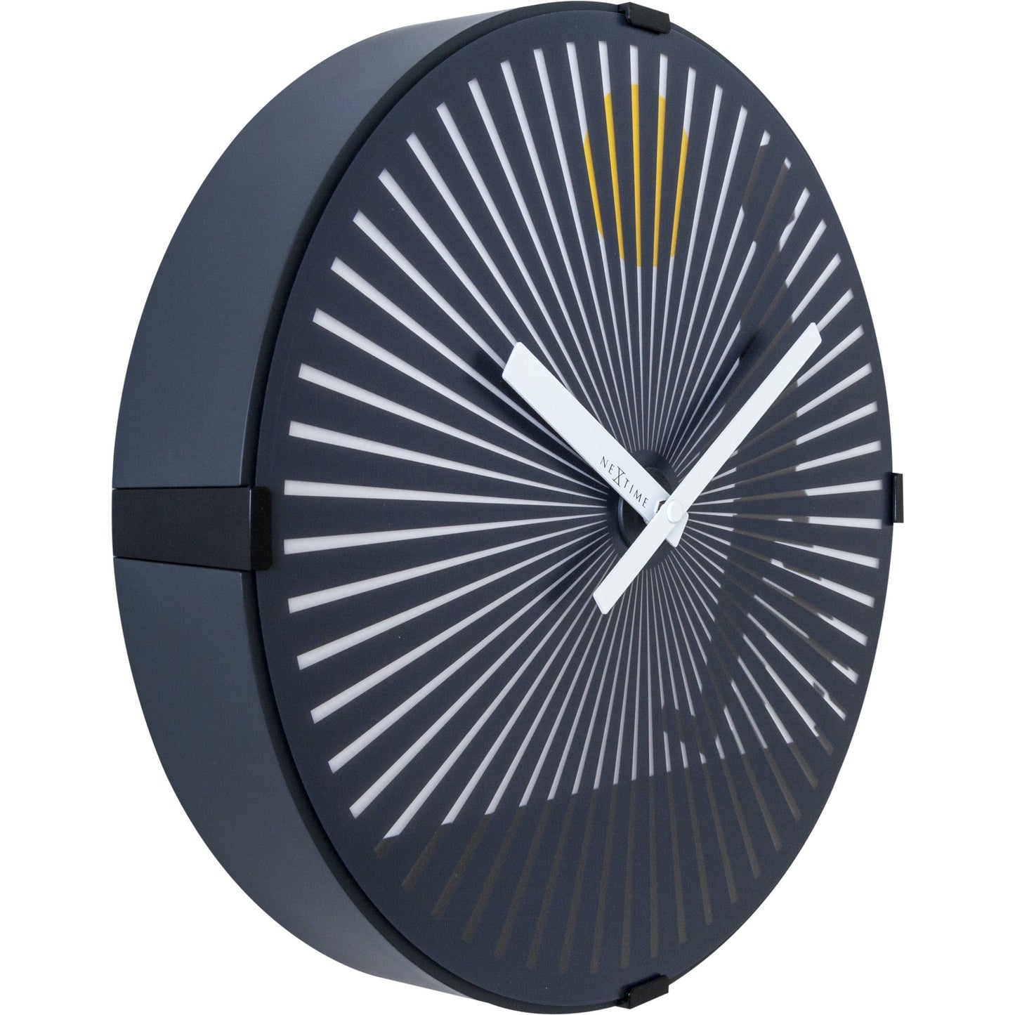 NeXtime - Wall clock- Ø 30 cm – Plastic – Motion clock-  Black – 'Walking Man'