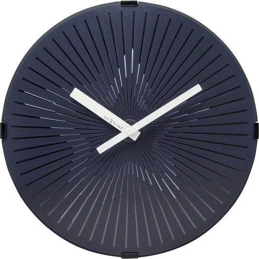 NeXtime - Wall clock- Ø 30 cm – Plastic – Motion clock- White – 'Motion Star – White'