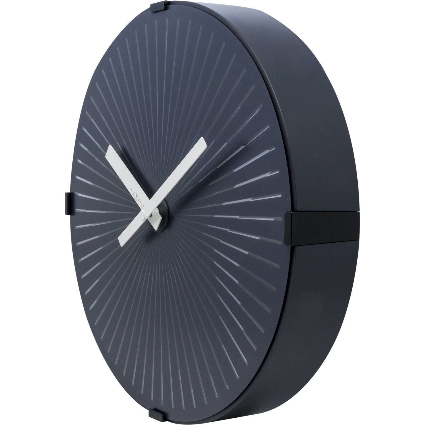 NeXtime - Wall clock- Ø 30 cm – Plastic – Motion clock- White – 'Motion Star – White'