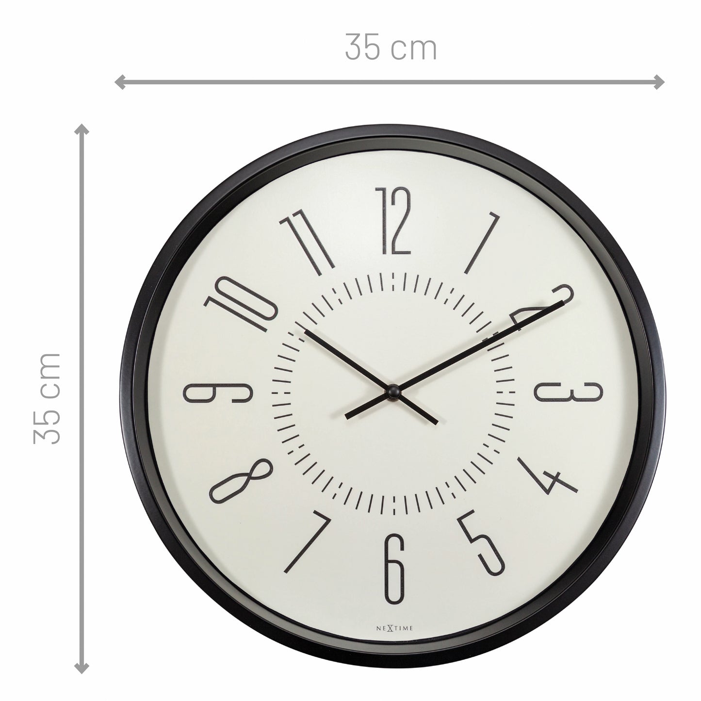 Wall Clock - Glow in the dark - White - 35 cm - Silent - Luminous - NeXtime