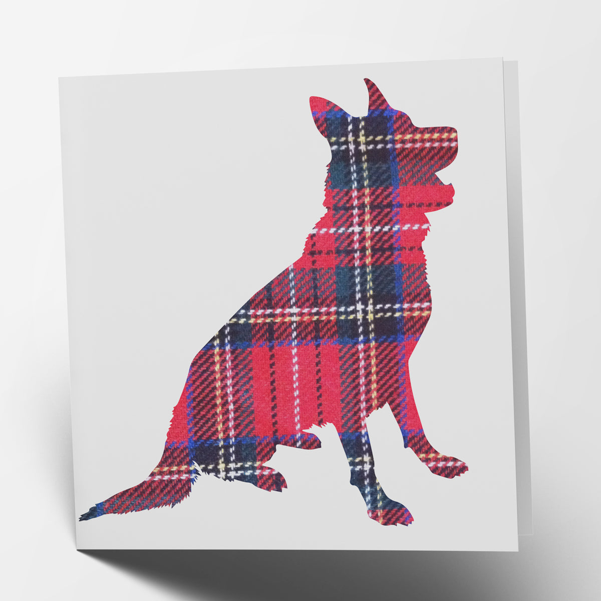 German Shepherd Tartan Card