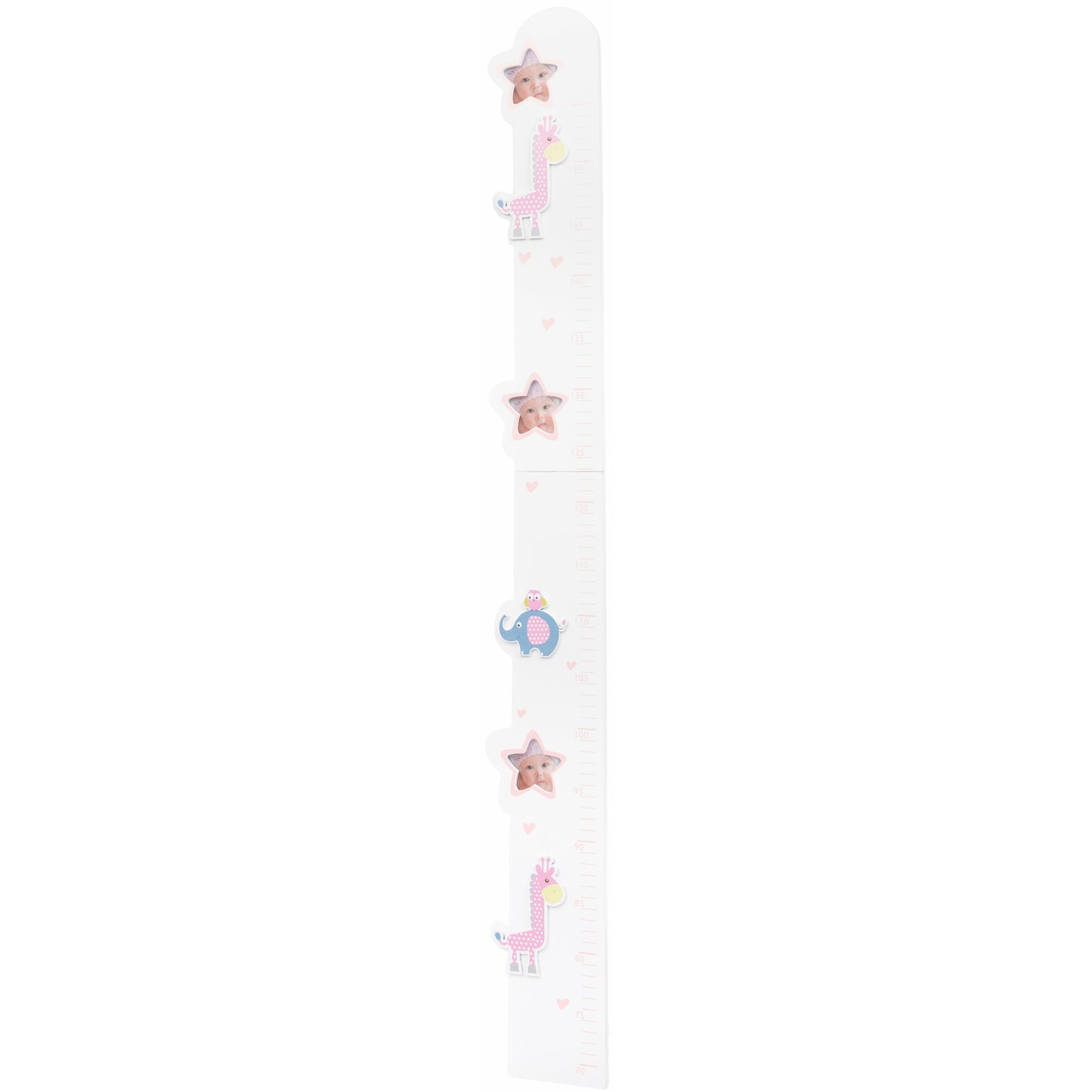 Pink Wooden Kids Height Chart