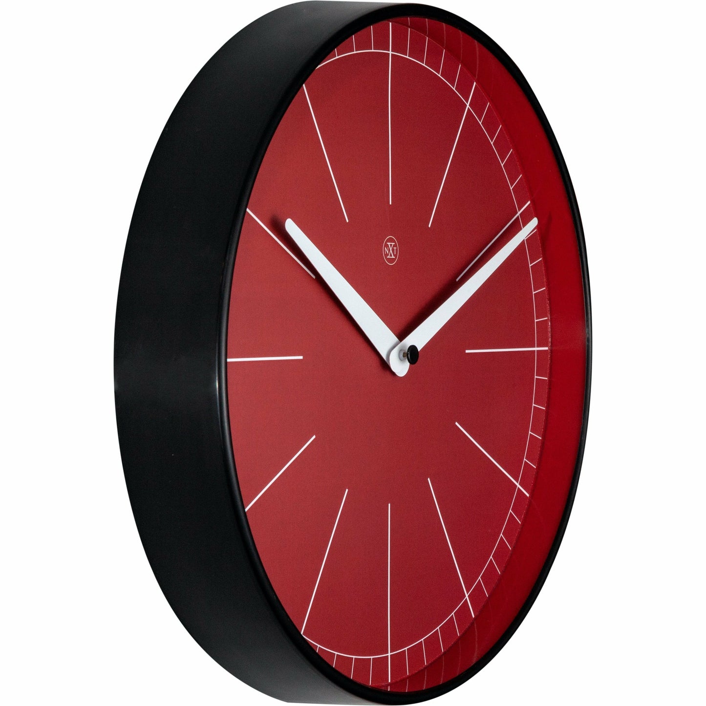 nXt - Wall clock - Ø 25 cm - Plastic - Red - 'Axel'