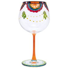 Load image into Gallery viewer, Hand Painted Pattern Gin Glass