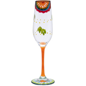 Hand Painted Pattern Champagne Flute