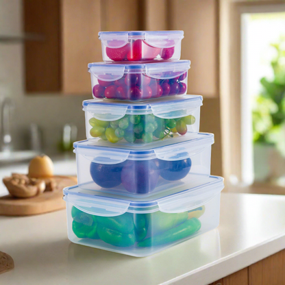 Five Piece Rectangular Food Storage Set