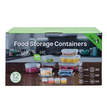 Load image into Gallery viewer, Twelve Piece Rectangular Food Storage Set