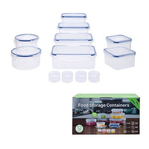 Twelve Piece Rectangular Food Storage Set
