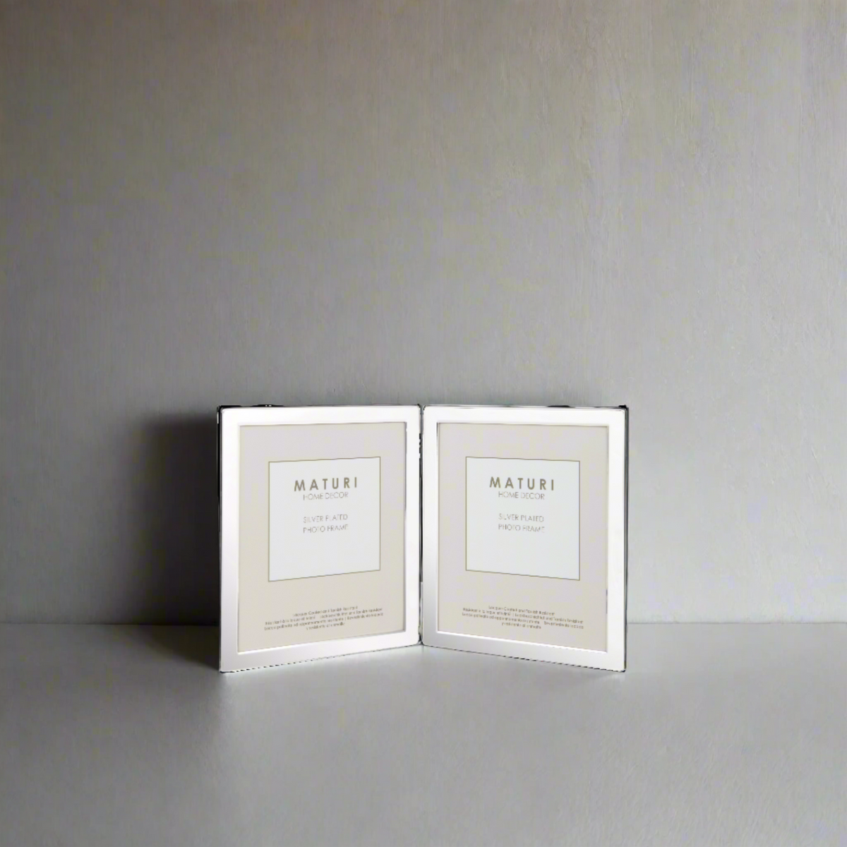 Silver Plated Double Flat Edge Photo Frame 3.5 x 5-inch