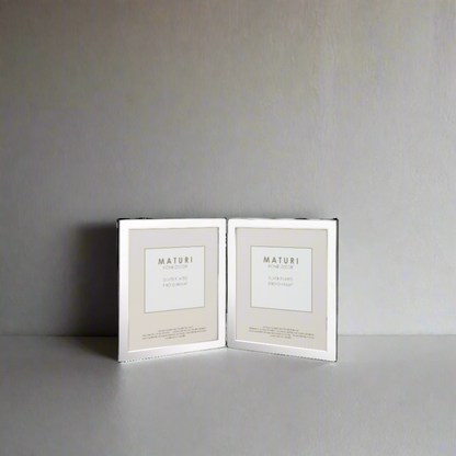 Silver Plated Double Flat Edge Photo Frame 3.5 x 5-inch