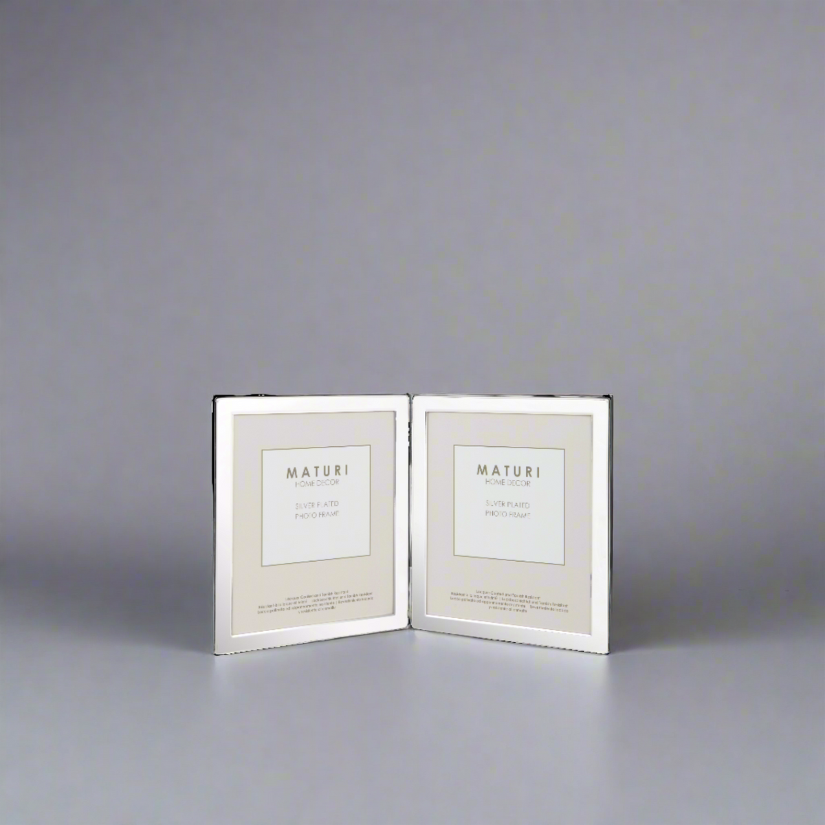 Silver Plated Double Flat Edge Photo Frame 3.5 x 5-inch