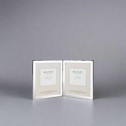 Silver Plated Double Flat Edge Photo Frame 3.5 x 5-inch