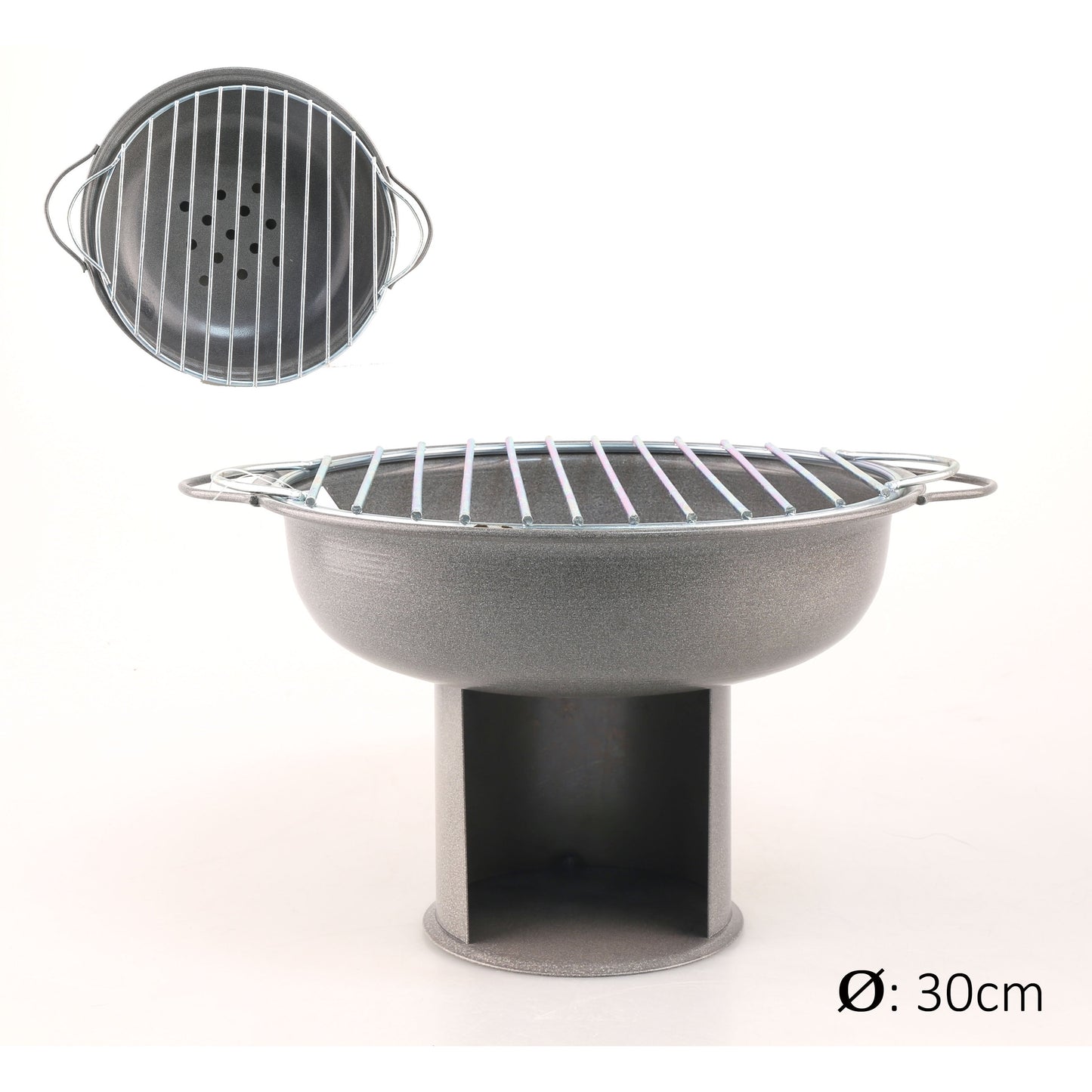 Round Outdoor Charcoal Grill 30cm