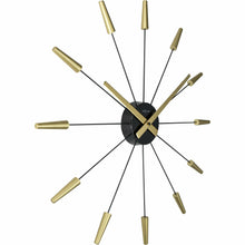 Load image into Gallery viewer, NeXtime - Wall clock – Ø 58 cm – Stainless Steel - Gold - &#39;Plug Inn&#39;