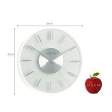 Load image into Gallery viewer, NeXtime - Wall clock – Ø 31 cm- Aluminum - Glass - &#39;Stripe&#39;