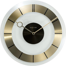 Load image into Gallery viewer, NeXtime - Wall clock – Ø 31 cm - Glass - Gold - &#39;Retro&#39;