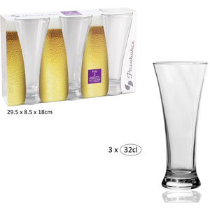 Set 3 Tall Beer Glasses