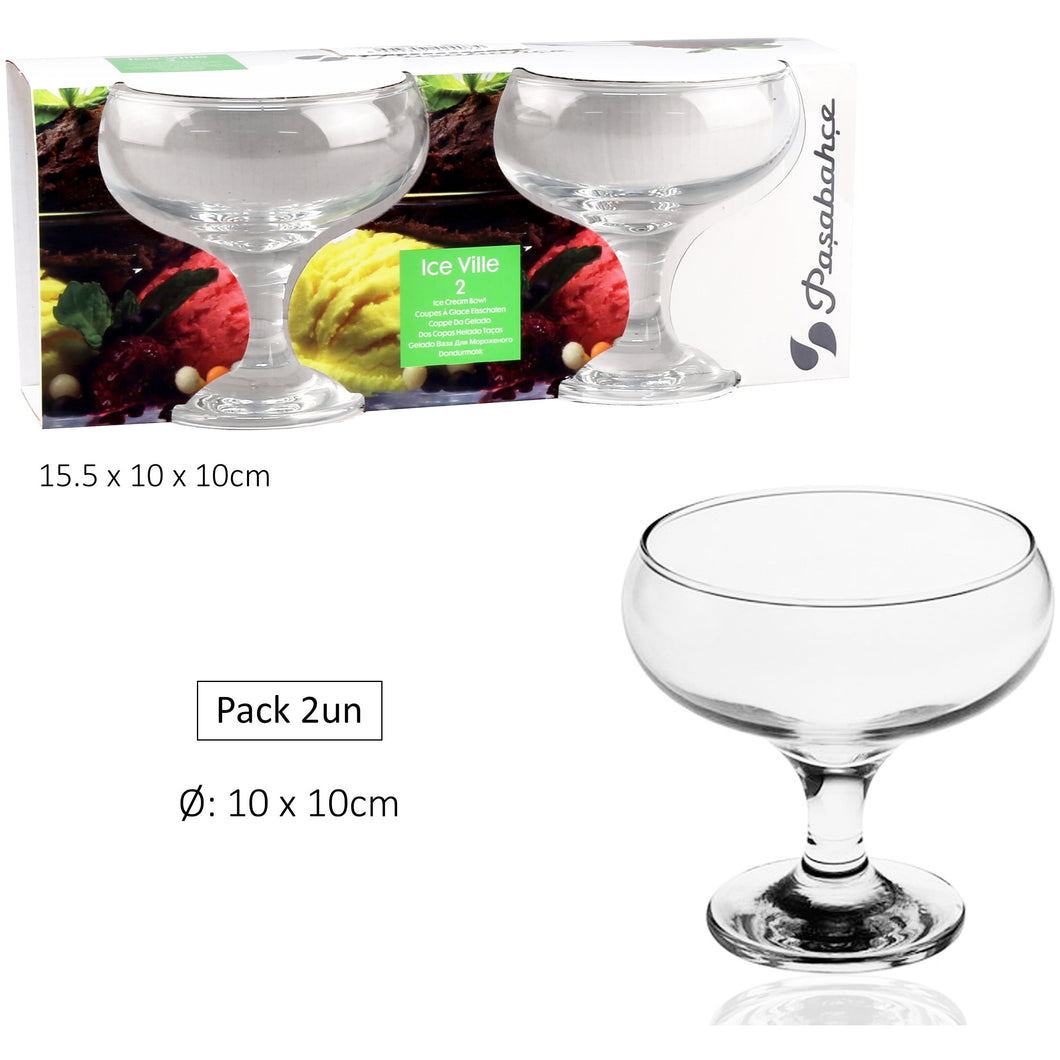 Set Of 2 Ice-Cream Glasses