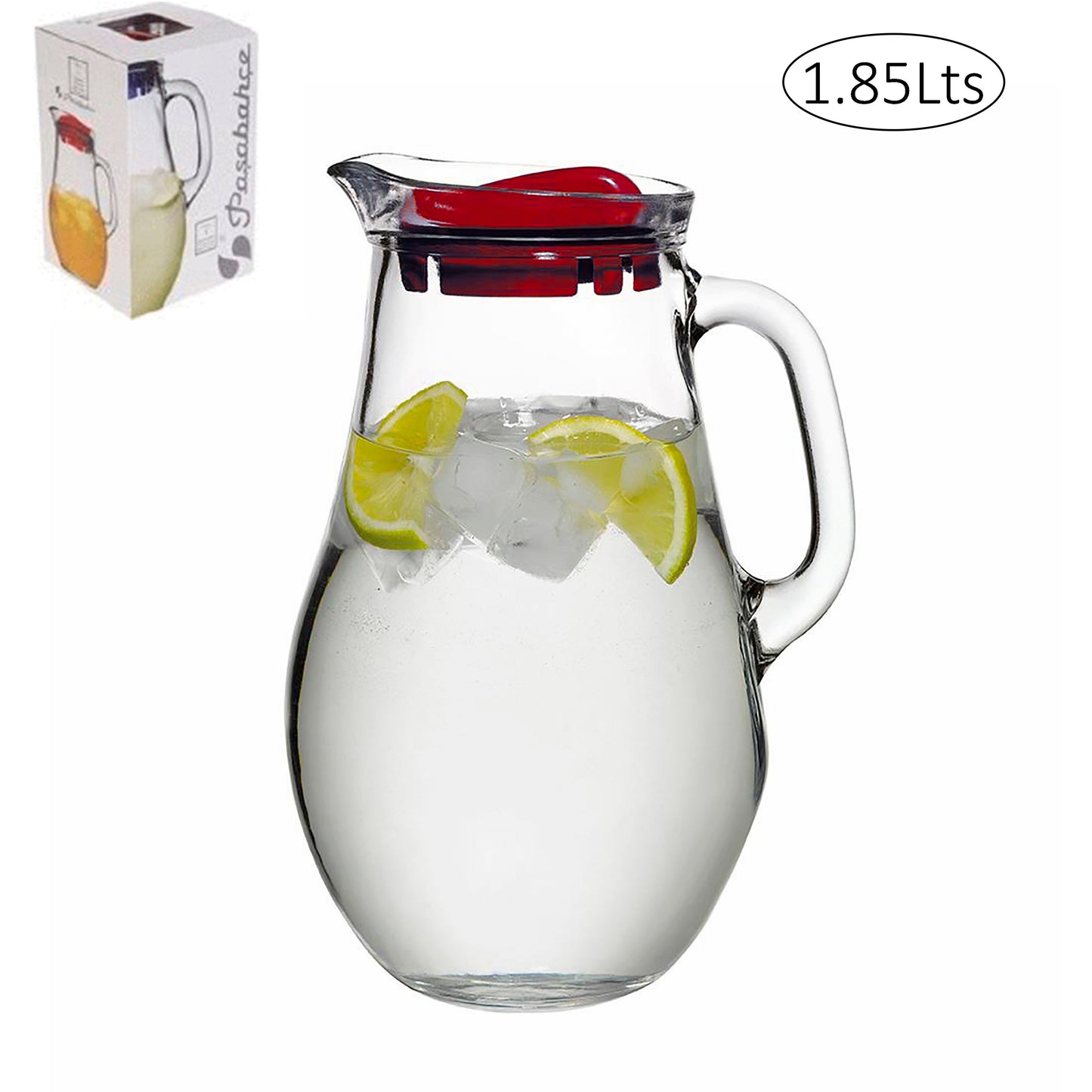 Glass Pitcher 1.85 Litre With Lid