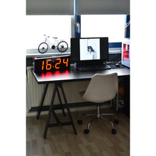 Load image into Gallery viewer, NeXtime - Wall/ table clock – 51.5 x 18x 4.5 cm –Plastic- Black- &#39;Big D&#39;