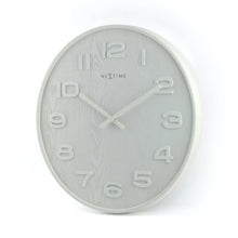 Load image into Gallery viewer, NeXtime - Wall clock – 52.8 x 3 cm - Wood - White - &#39;Wood Wood Big&#39;