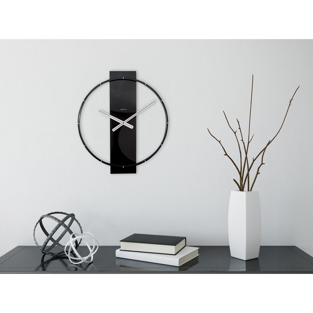 NeXtime - Wall clock – 50.8 x 58.2 x 4.3 cm - Wood/Steel - Black