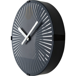 NeXtime - Wall clock- Ø 30 cm – Plastic – Motion clock-  Black – 'Walking Man'