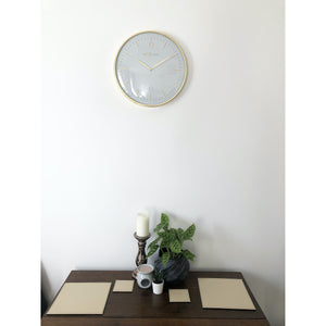 NeXtime - Wall clock- Ø 40 cm – Metal – Dome shaped glass- White – 'Glamour'