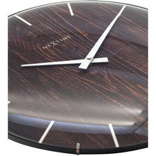 Load image into Gallery viewer, NeXtime- Wall clock - Ø 35 cm - Dome Glass - Brown - &#39;Edge Wood Dome&#39;