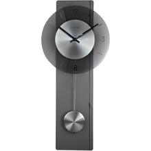 Load image into Gallery viewer, NeXtime- Wall clock - 70 x 30 cm - Glass / Metal - Grey - &#39;Eleanor&#39;