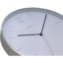 Load image into Gallery viewer, NeXtime- Wall clock - Ø 34 cm - Glass / Metal - Elegant White - &#39;Essential Silver&#39;