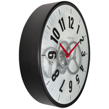 Load image into Gallery viewer, Gear Clock - White -  40 cm - Metal/Glass - Modern Gear Clock - NeXtime