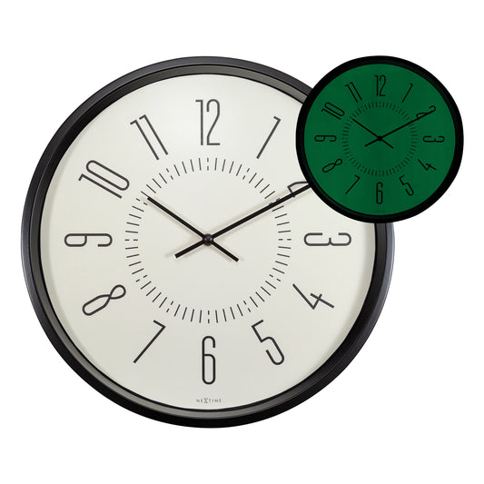 Wall Clock - Glow in the dark - White - 35 cm - Silent -  Luminous - NeXtime