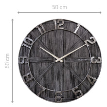 Load image into Gallery viewer, Large wall clock - 50cm - Silent - Black - Wood - Metal - &quot;York&quot; - NeXtime