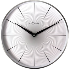 Load image into Gallery viewer, NeXtime - Wall clock - Ø 40 cm - Metal - White - &#39;2 Seconds&#39;