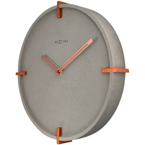 NeXtime - Wall clock - Ø 32 cm - Concrete - Grey - 'Mohawk Wall'