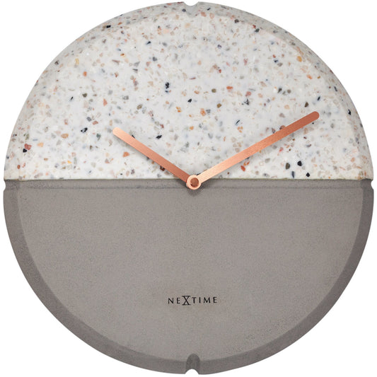 NeXtime - Wall clock - Ø 32 cm - Concrete / Terrazzo - Grey - 'Conrazzo'