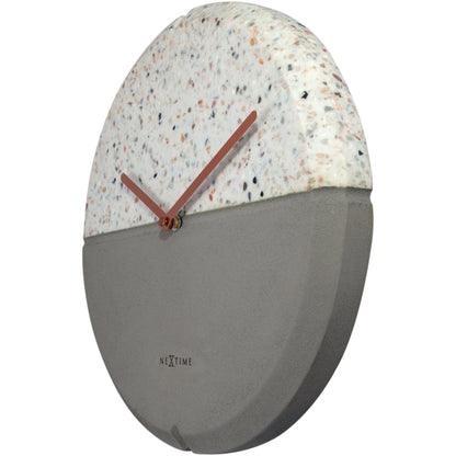 NeXtime - Wall clock - Ø 32 cm - Concrete / Terrazzo - Grey - 'Conrazzo'
