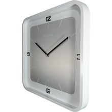 Load image into Gallery viewer, NeXtime - Wall clock - 40 x 40 x 4 cm - Wood - White - &#39;Square Wall&#39;