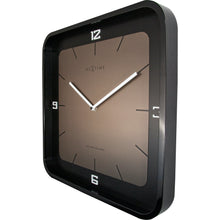 Load image into Gallery viewer, NeXtime - Wall clock - 40 x 40 x 4 cm - Wood - Black - &#39;Square Wall&#39;