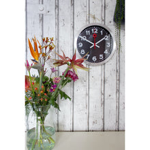 Load image into Gallery viewer, NeXtime - Wall clock - Ø 35 cm – Aluminum – Black – &#39;Station Numbers&#39;