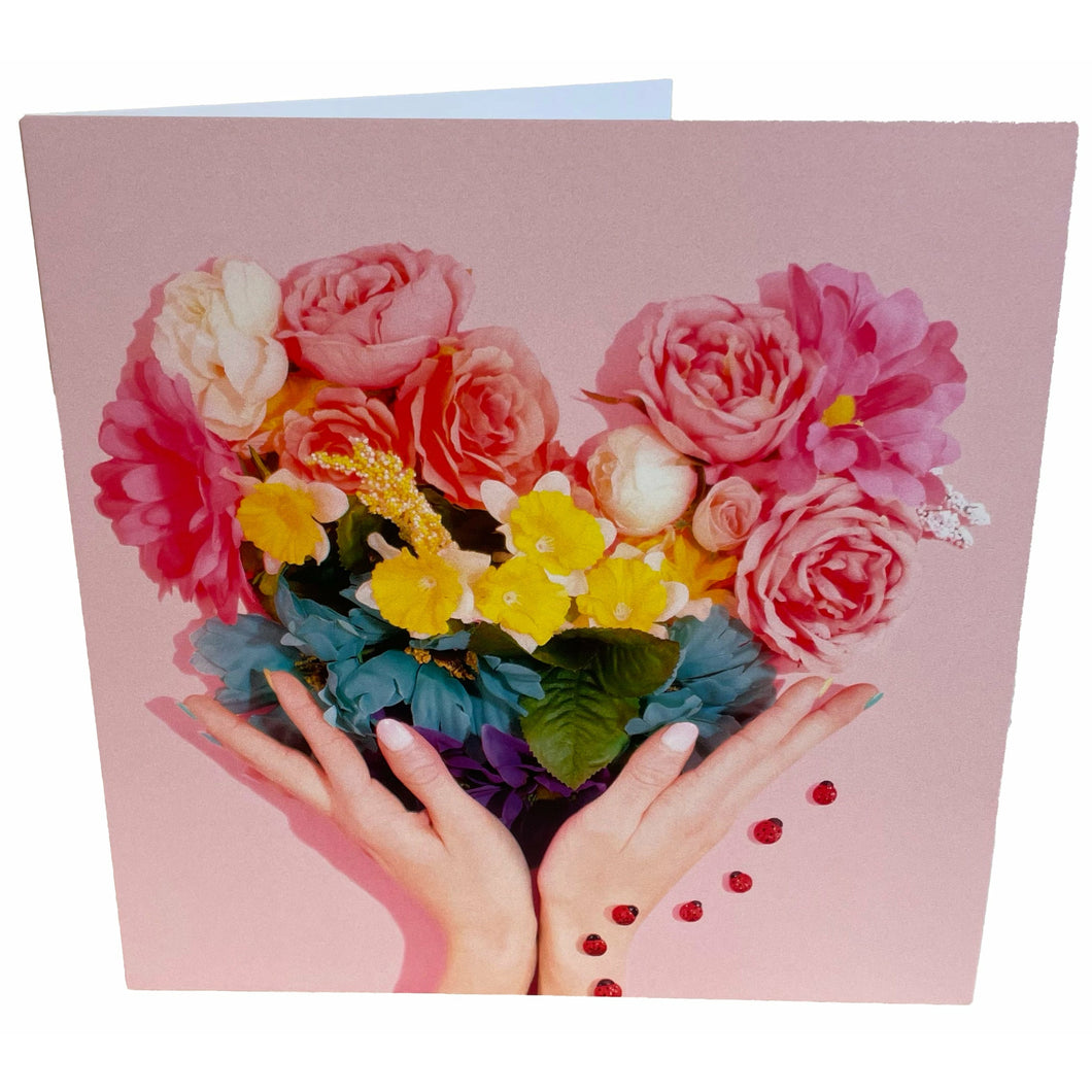 Flowers Heart Card