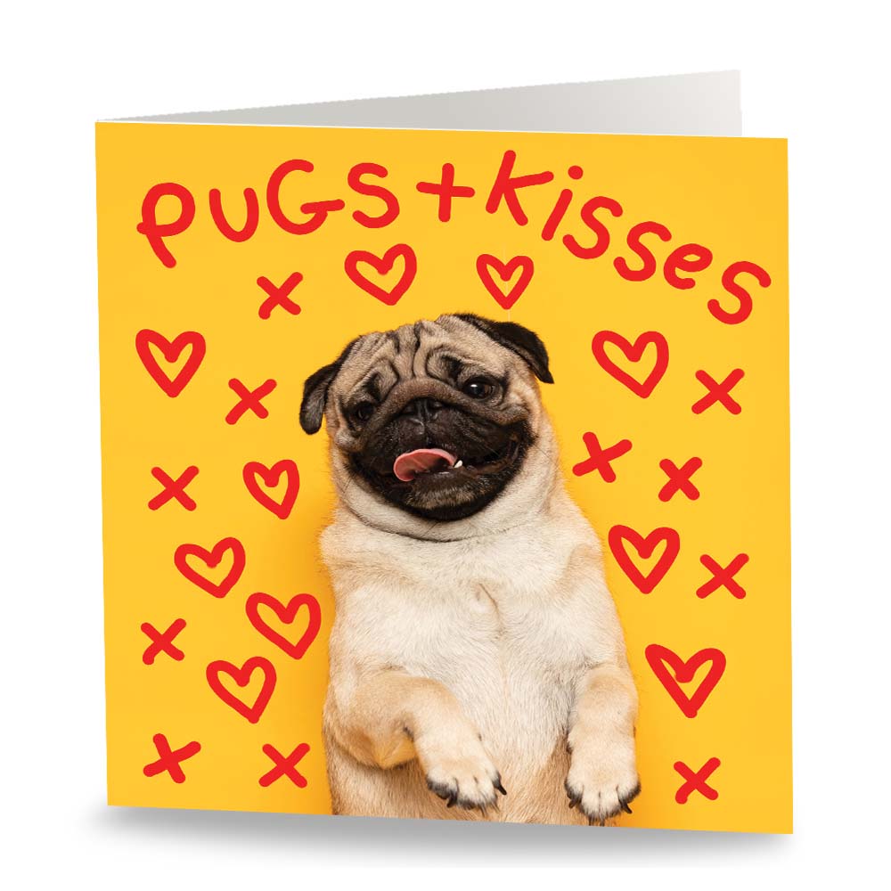 Pugs and Kisses Card