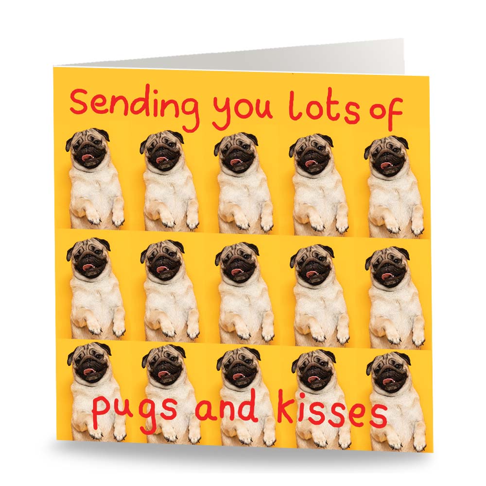 Sending Pugs and Kisses Card