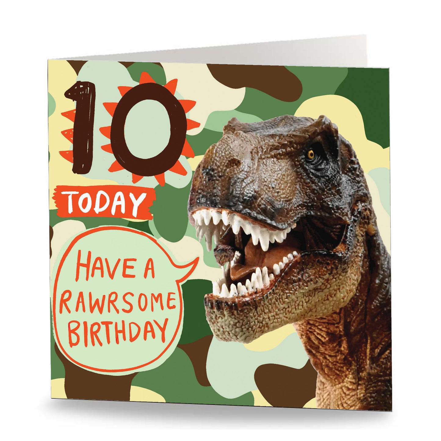 10 Today - Rawrsome Green Camo Card